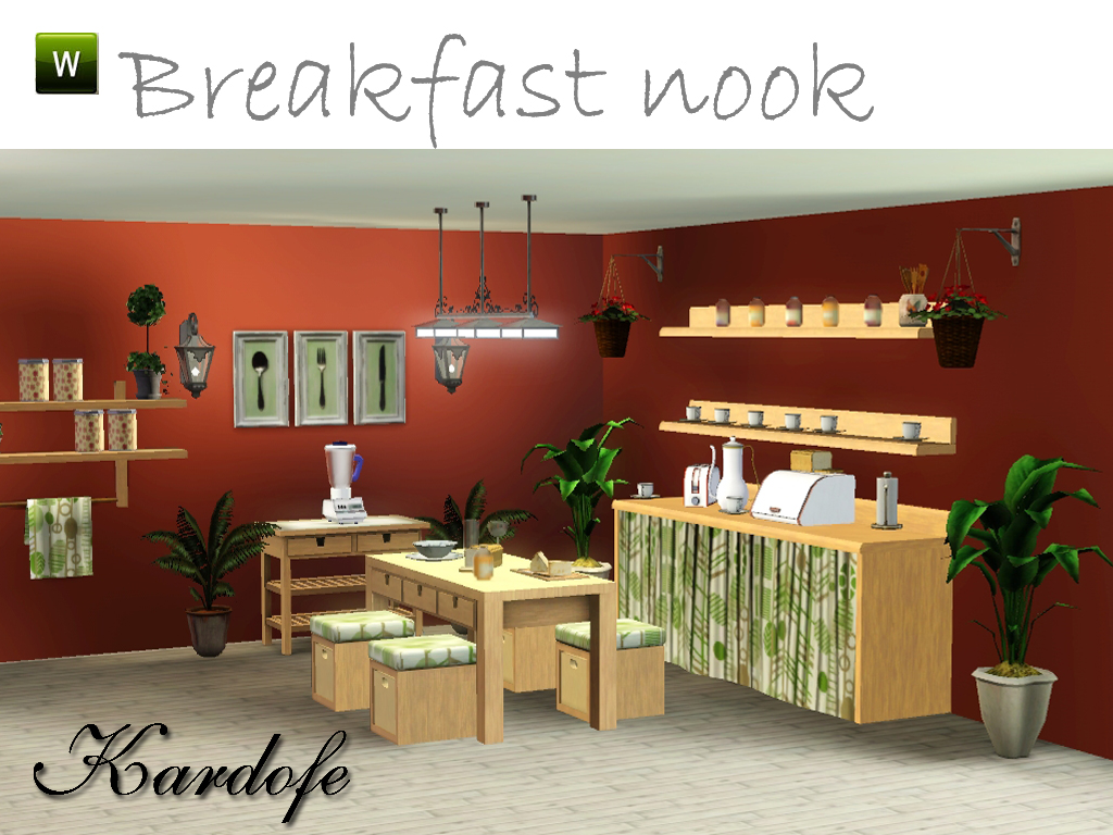 kardofe Creaciones Sims kar Breakfast nook