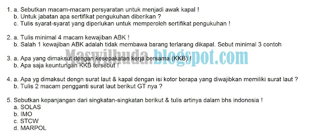 Hukum Maritim Soal Jawab Ant V Naskah 6