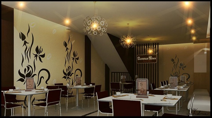  Desain Interior ruang Cafe modern 