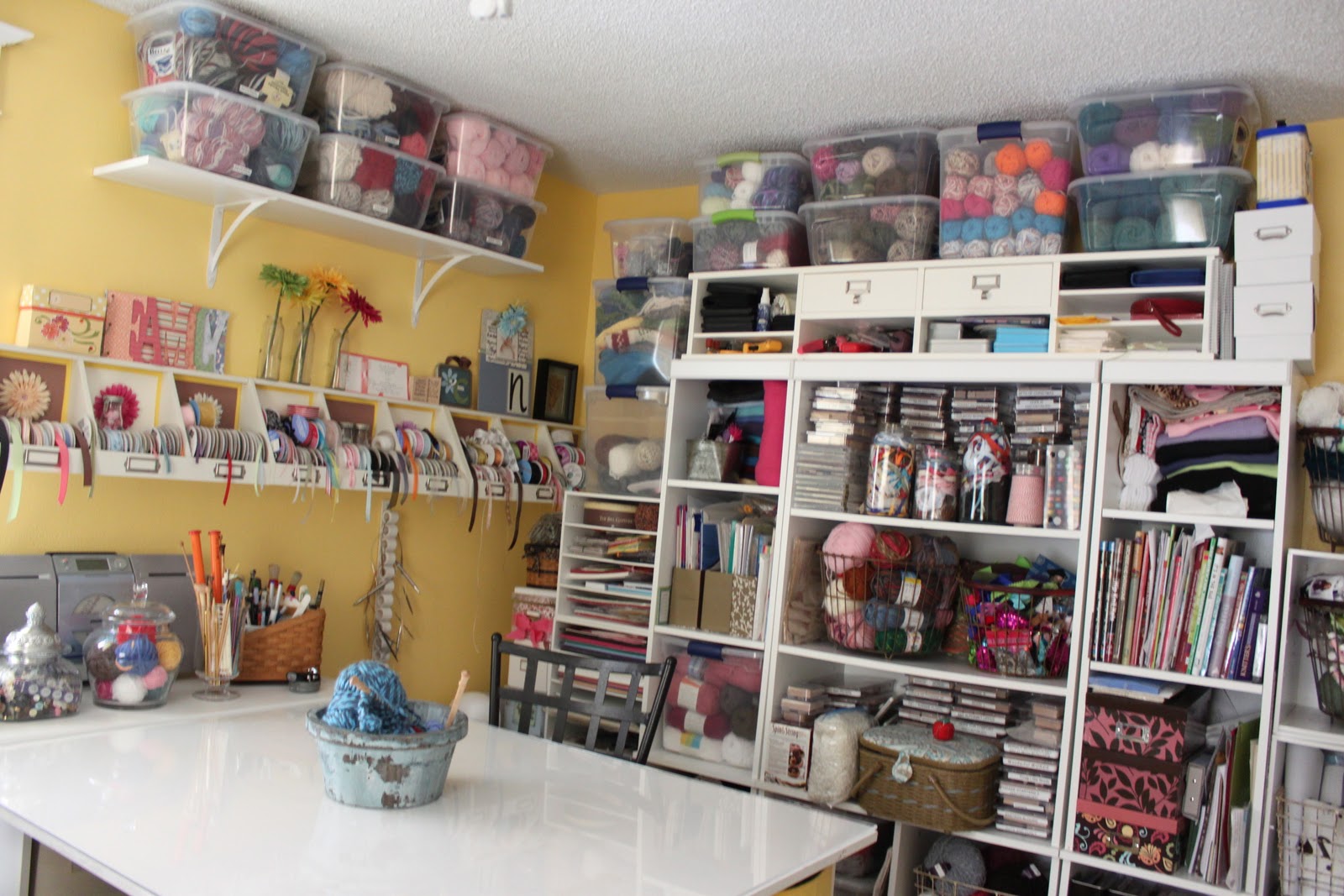 Wrapped In Love: Before and After shots of the Craft Room