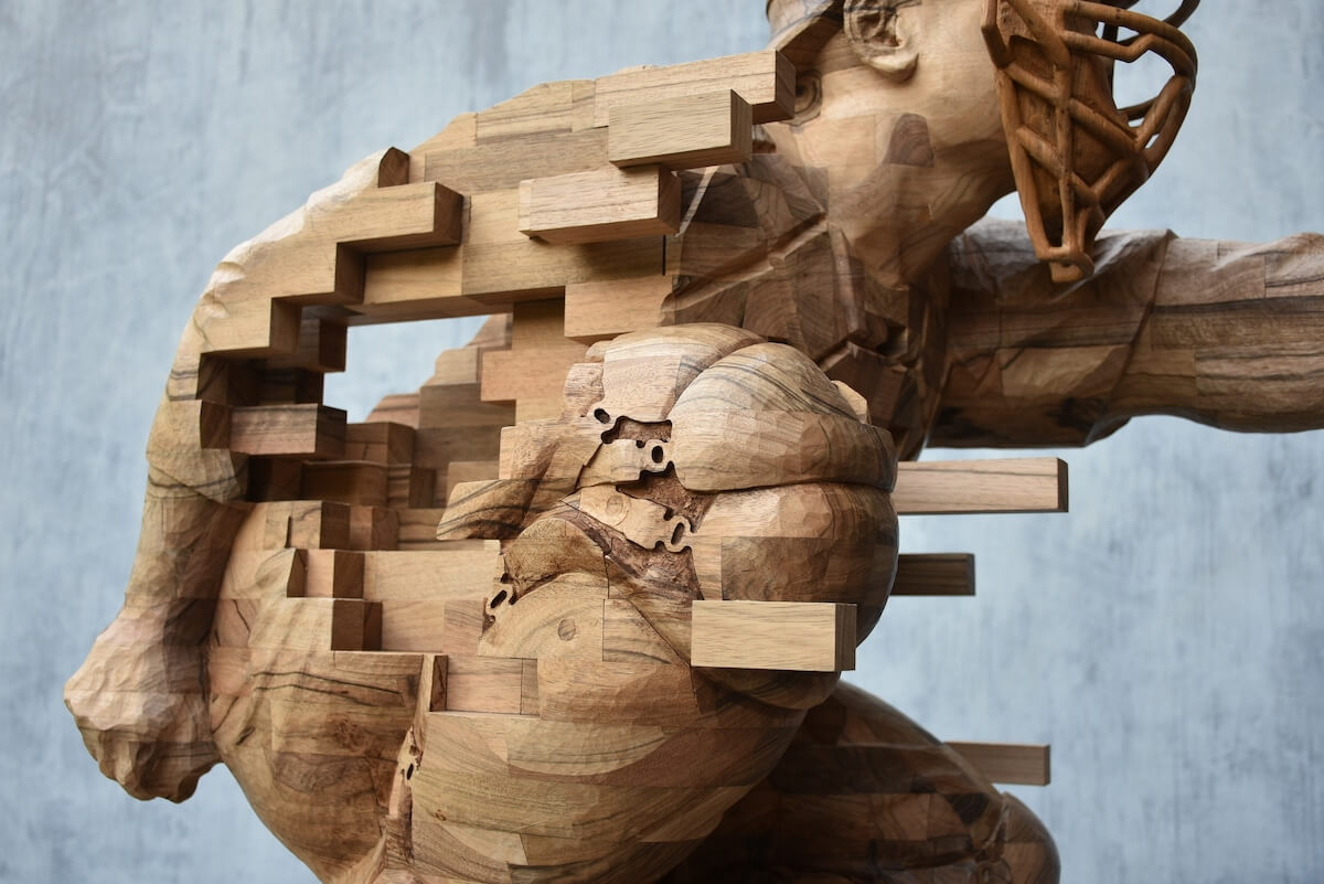 Stunning Wood Sculptures That Look Like Pixelated Glitches