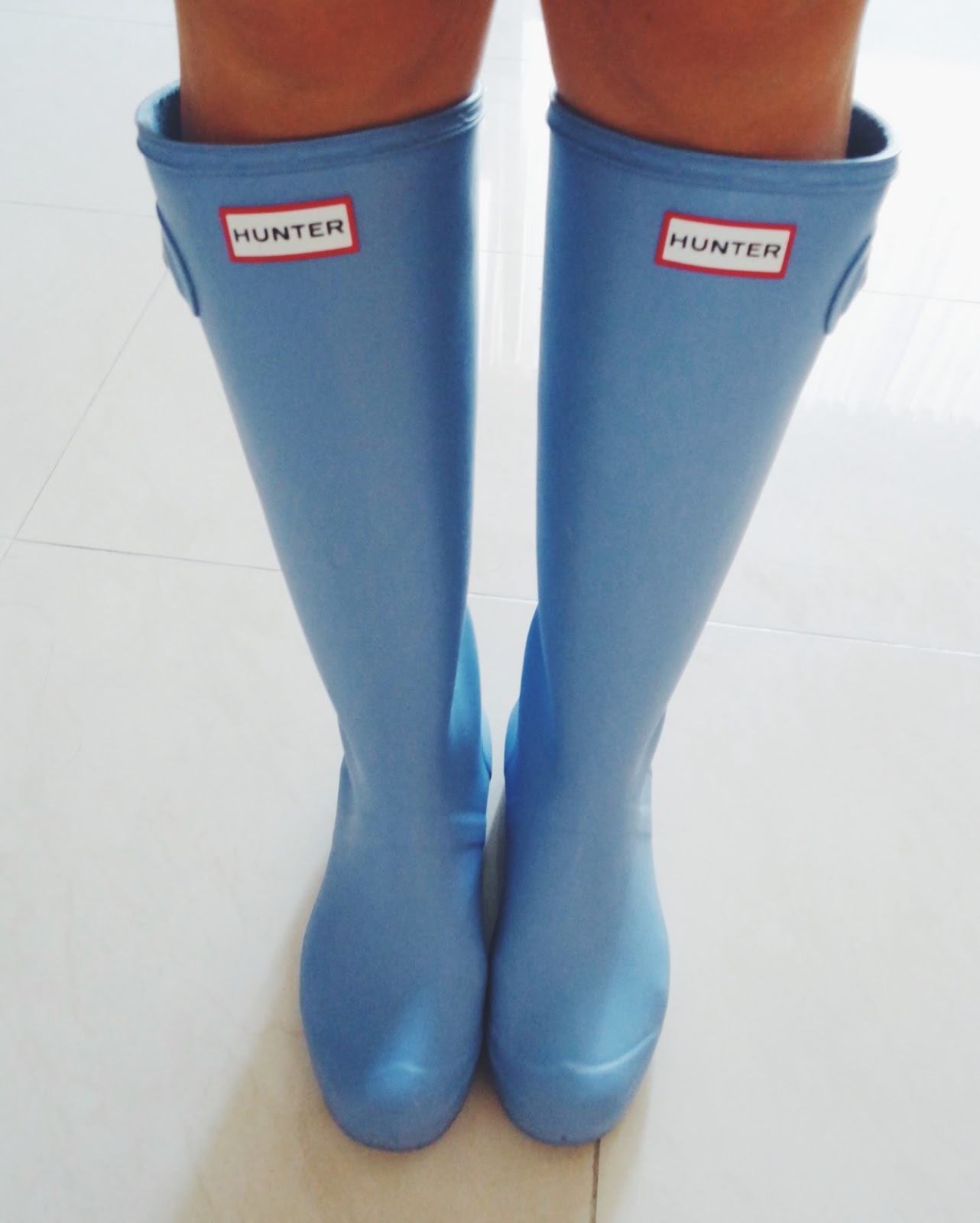 hunter boots original tour blue lily