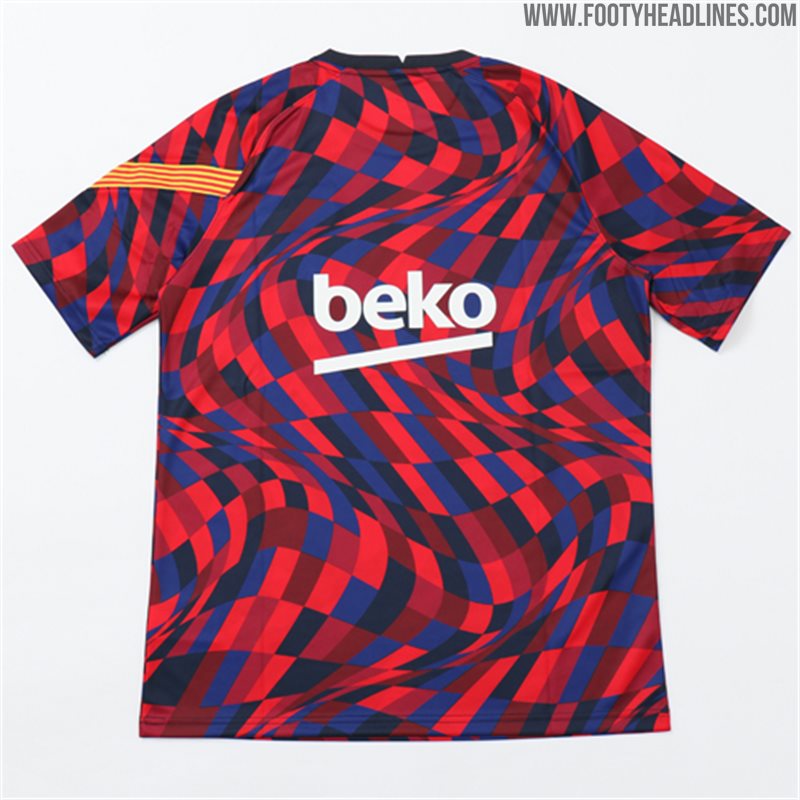 Spectacular FC Barcelona 20-21 Pre-Match Shirt Released - In