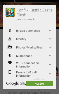 Persetujuan akses - Cara Download & Install Aplikasi Game Konflik Kastil | Android