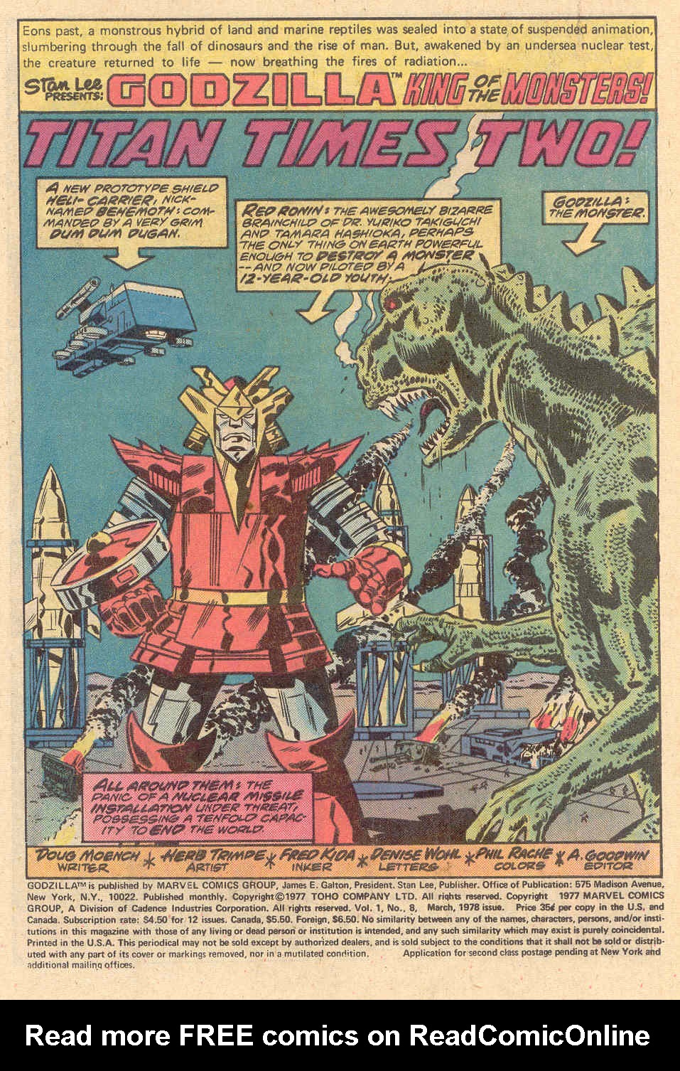 Read online Godzilla (1977) comic -  Issue #8 - 2