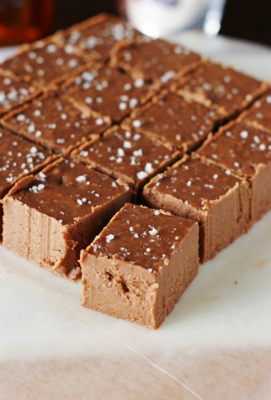 Salted Dark Chocolate Bourbon Fudge The Kitchen is My Playground