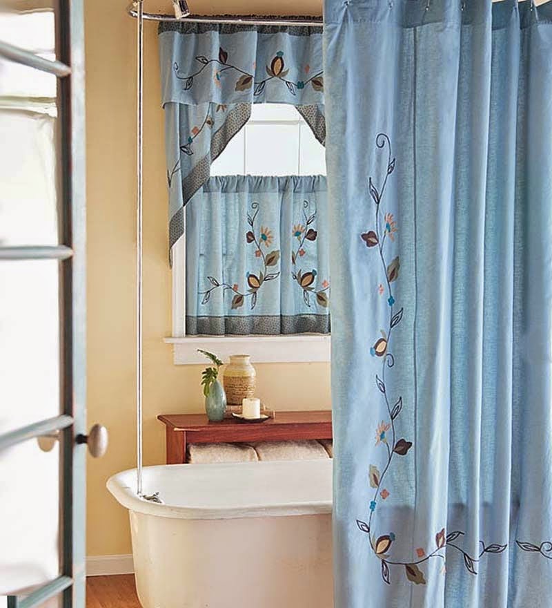 Orange And Aqua Curtains Shower Curtains with Valance F