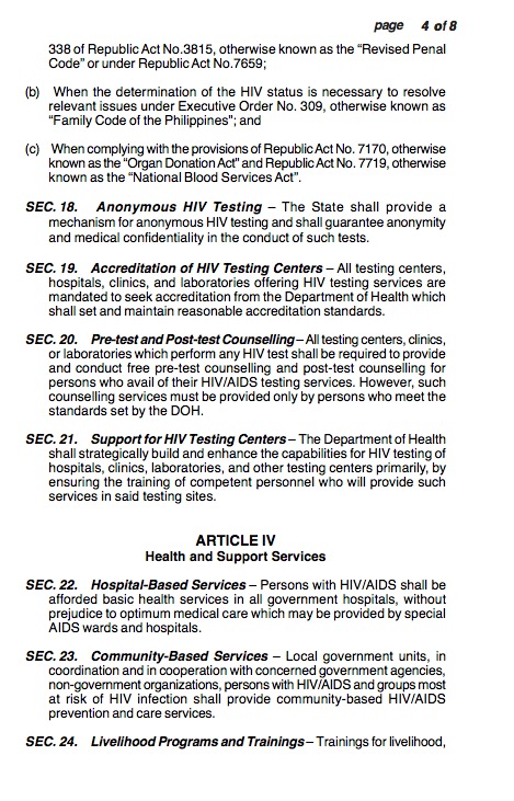 RA 8504: Philippine AIDS Prevention and Control Act of 1998 ~ Living ...