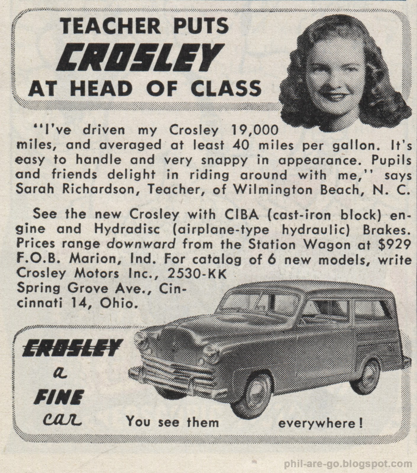 Phil Are Go! Crosley Smaller was good, then bad, then good again, then bad for a while, now