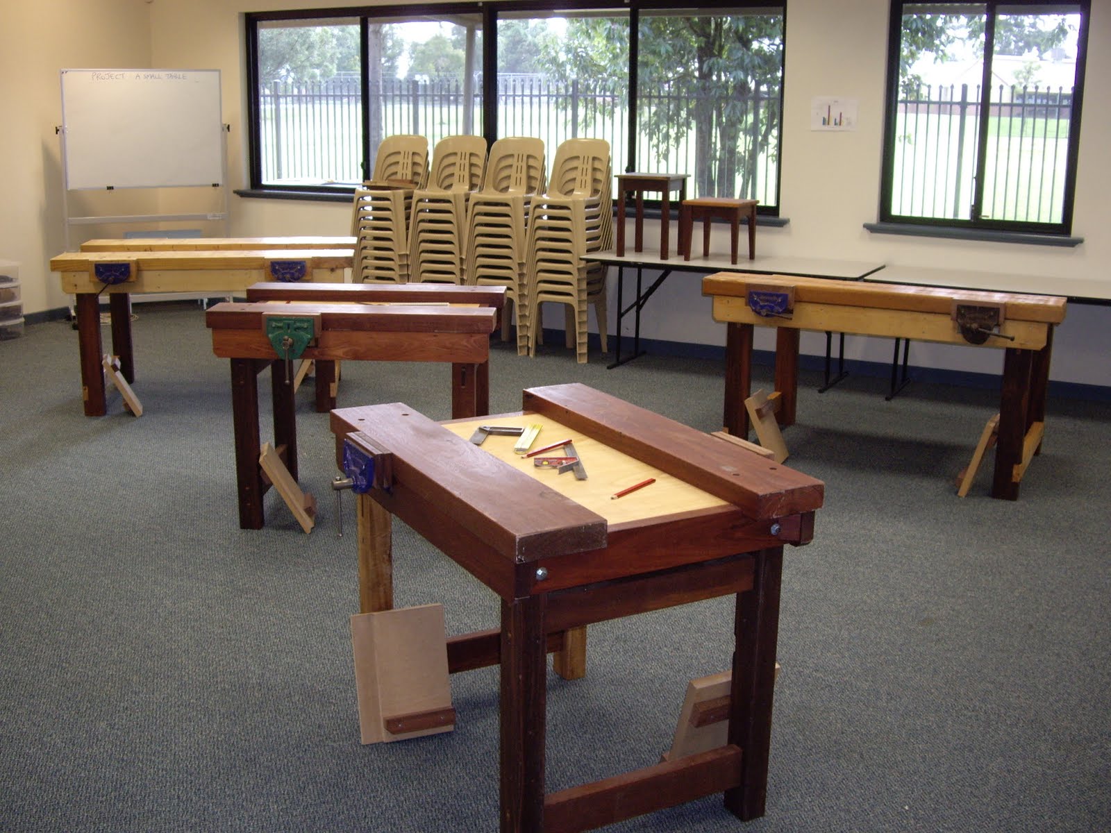 woodwork benches for schools