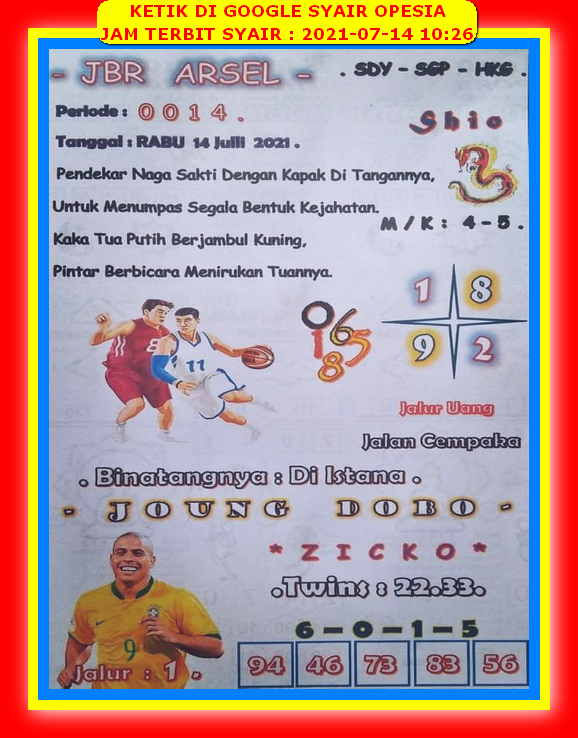 Syair Sdy Hari Ini Rabu 14 Juli 2021 Opesia Official Syair Sdy Hari Ini Rabu 14 Juli 2021 Opesia Official