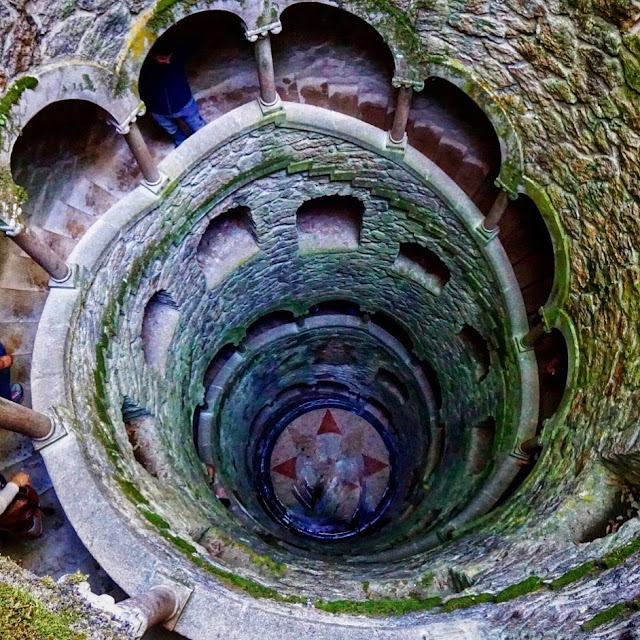 View into spiral well at Quinta da Regaleira