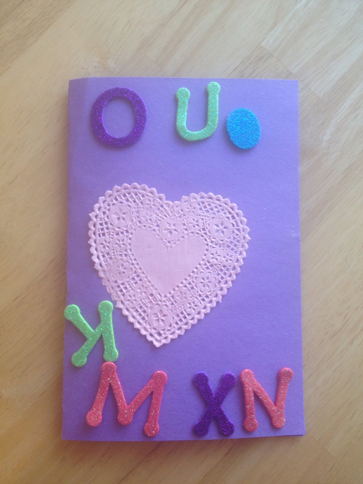 Mary's Musings: Sarah's Valentine's card craft project