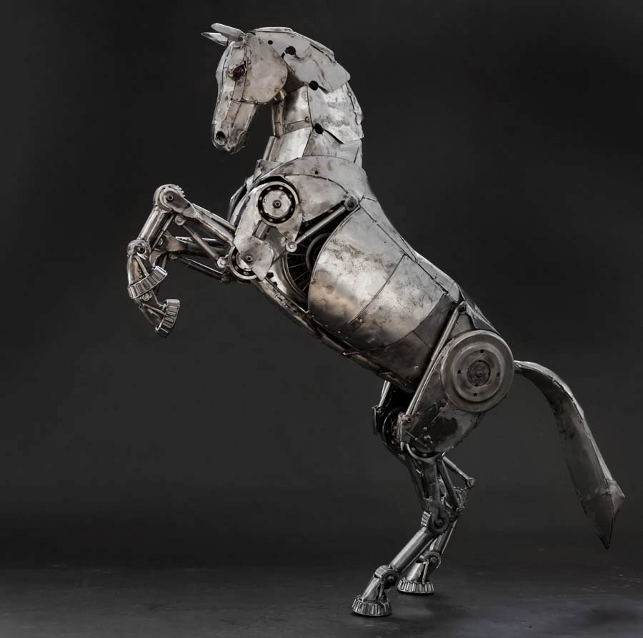 The Art Of Up-Cycling: Steampunk Horse's, Scrap Metal ...