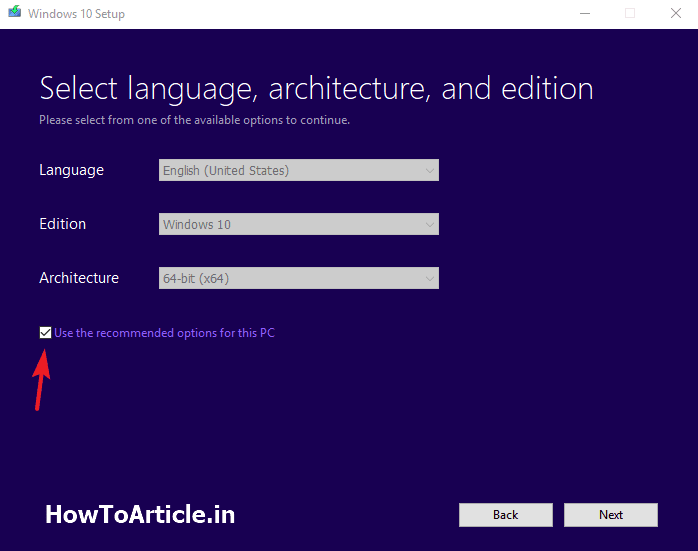 select language, edition, and architecture