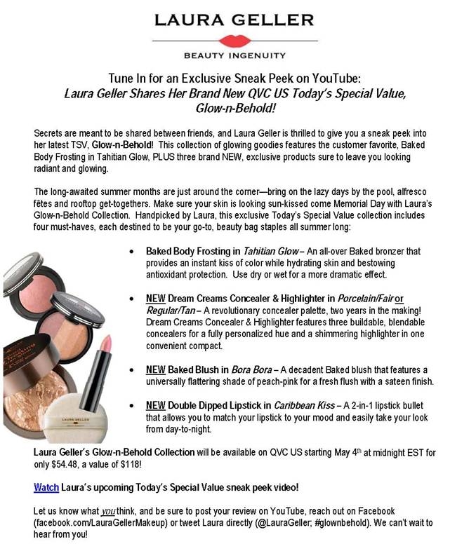 Laura Geller GlownBehold Set Sneak Peek Body Frosting, Baked Blush