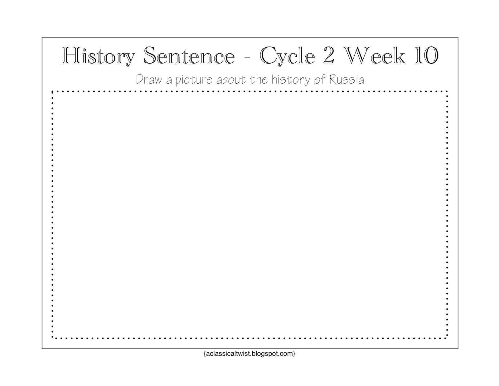 Homeschooling with a Classical Twist Cycle 2, Week 10 {History Sentence Drawing}