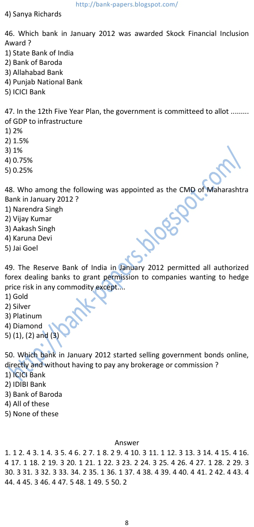 general knowledge of banking exam