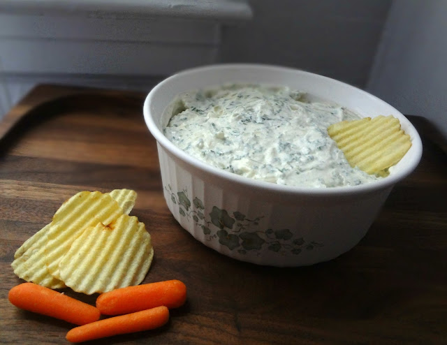 Sour Cream, Spinach, and Onion Dip (Lightened Up)