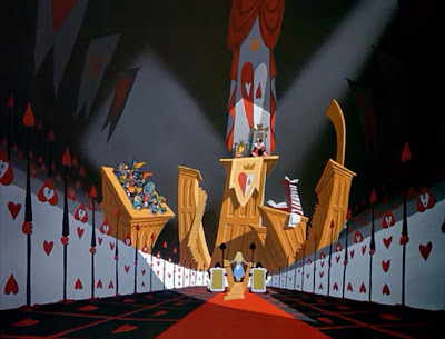 Alice Wonderland Disney animated courtroom cards