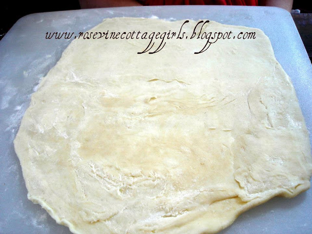 photo of Rolling out apple turnover pastry