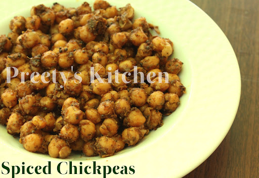 Preety's Kitchen: Spiced Chickpeas / Masaledar Chole / Quick Side Dish
