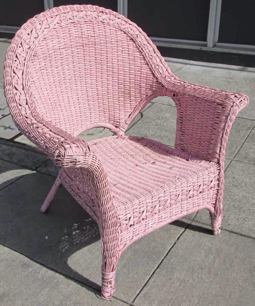 UHURU FURNITURE & COLLECTIBLES SOLD Wicker Arm Chair 5
