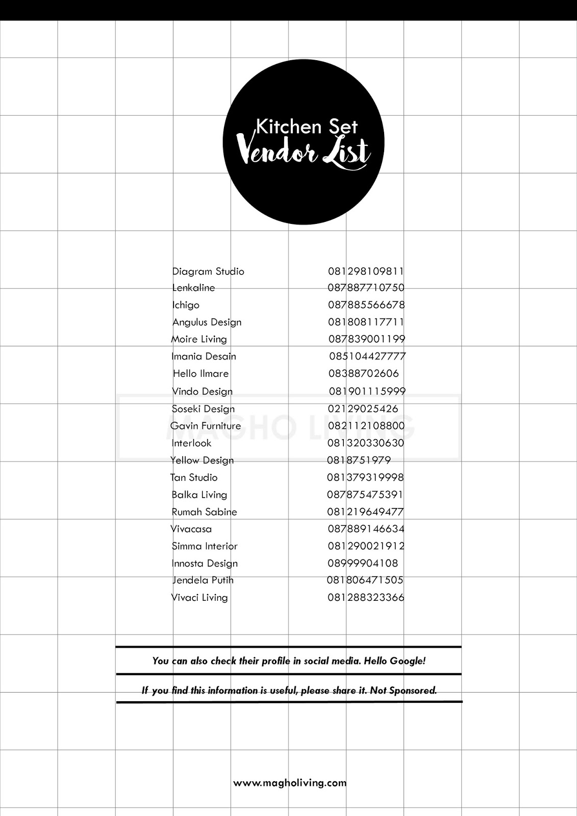 Kitchen Set Vendor List In Jakarta Bogor Depok Tangerang