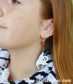 Halloween orecchini con fantasmi