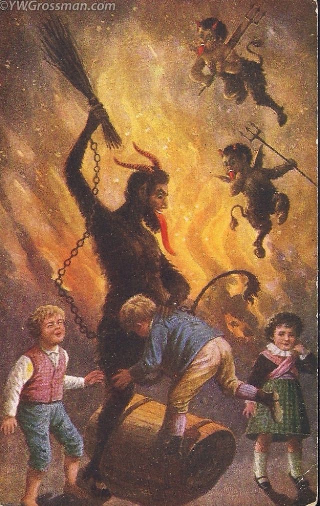 Creepy Krampus – 30 Vintage Postcards of the &quot;Devil Santa Claus from