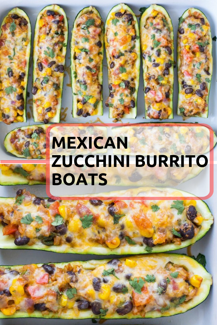 Mexican Zucchini Burrito Boats