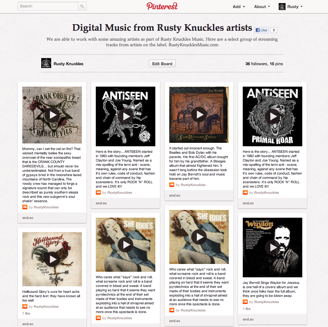 Pinterest The Next Social Frontier for Music, From ReadWrite