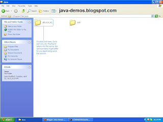 Go to jdk folder in Java