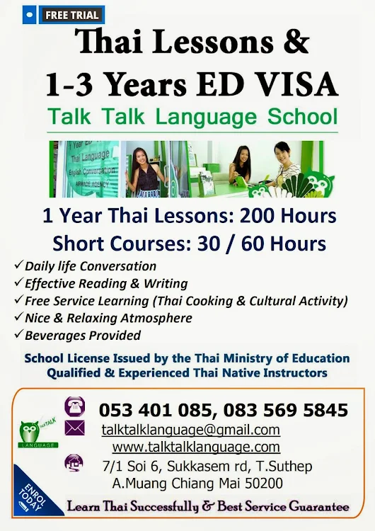 Thai Lessons & 1-3 Years ED VISA