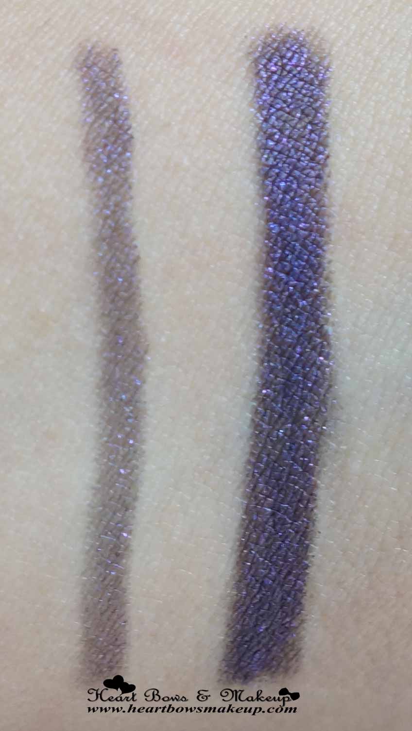Maybelline Colorshow Crayon Khol Noble Purple Swatches Review