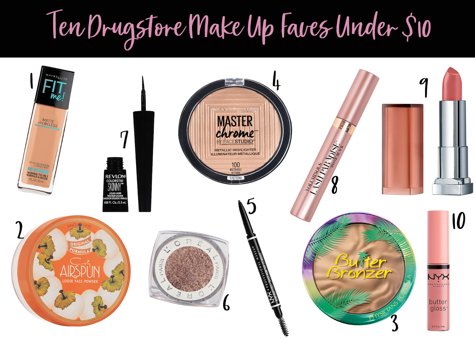 Beauty On A Budget Every Day Drugstore Make Up Favorites