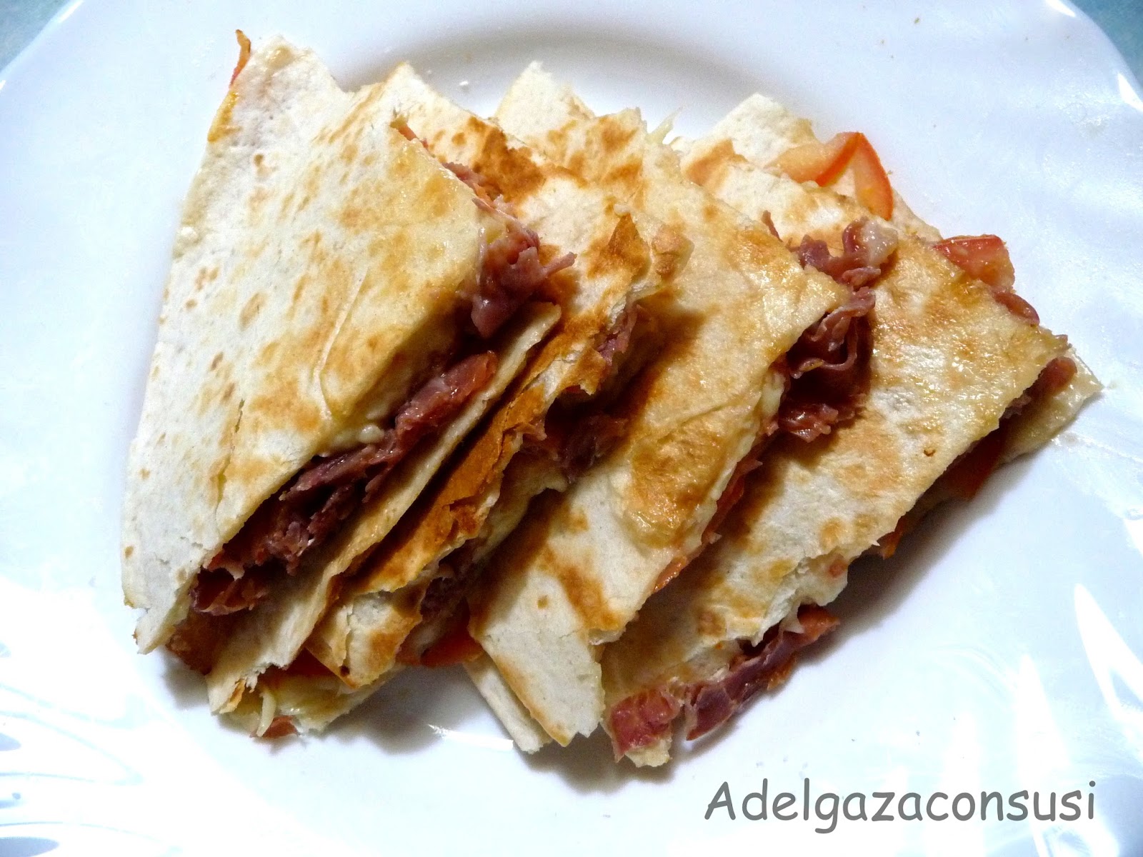 Recetas Light Adelgazaconsusi Quesadilla de jamón curado en sartén