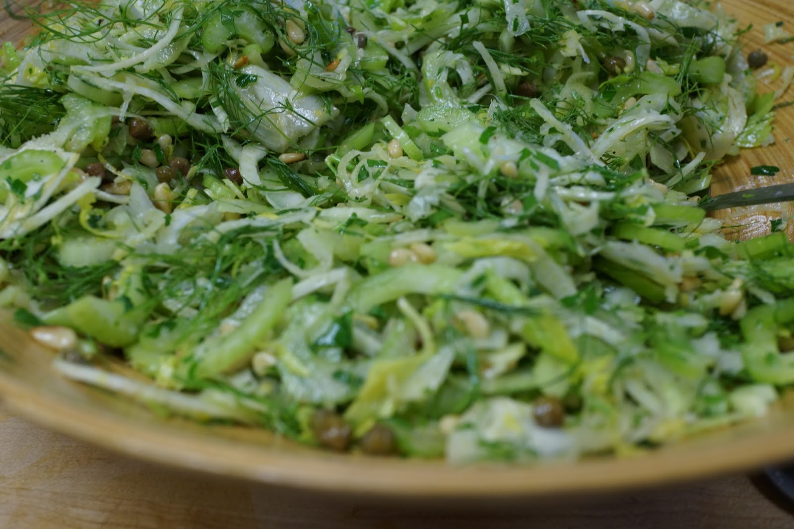 Celery and Fennel Salad & Capers