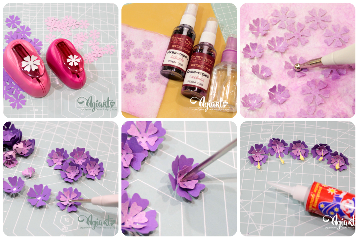 Мастер-класс "Крокусы" с помощью ножей АгиАрт | AgiArt