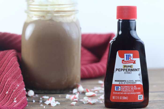 This pepermint mocha recipe is a skinny version of your favorite coffee house drink.  This skinny coffee drinks can be made with your choice of milk and sweetener.  This skinny peppermint mocha recipe can be made in about 10 minutes at home with no special equipment.  This diet coffee drink has fewer calories, fat, and carbs versus buying the drink at the popular chain.  Healthy coffee drinks can still be yummy!  #peppermintmocha #coffee #skinnycoffee #coffeedrink #peppermintcoffee