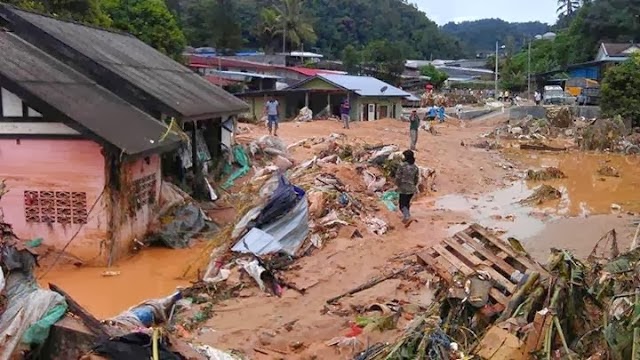 ...Menson Destinasi Kini... Banjir Lumpur Di Cameron Highlands ( Pekan