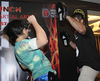 Shazahn P & Prateik Babbar at Gold Gym's Mixed Martial Arts