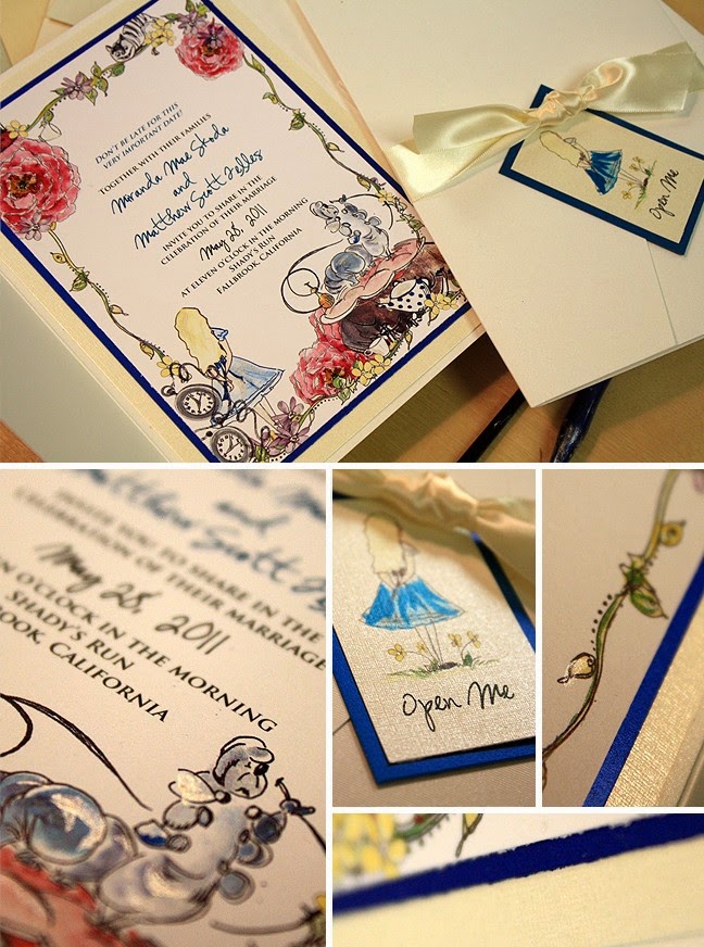 Wedding Stuff Ideas Alice in Wonderland Wedding Invitations