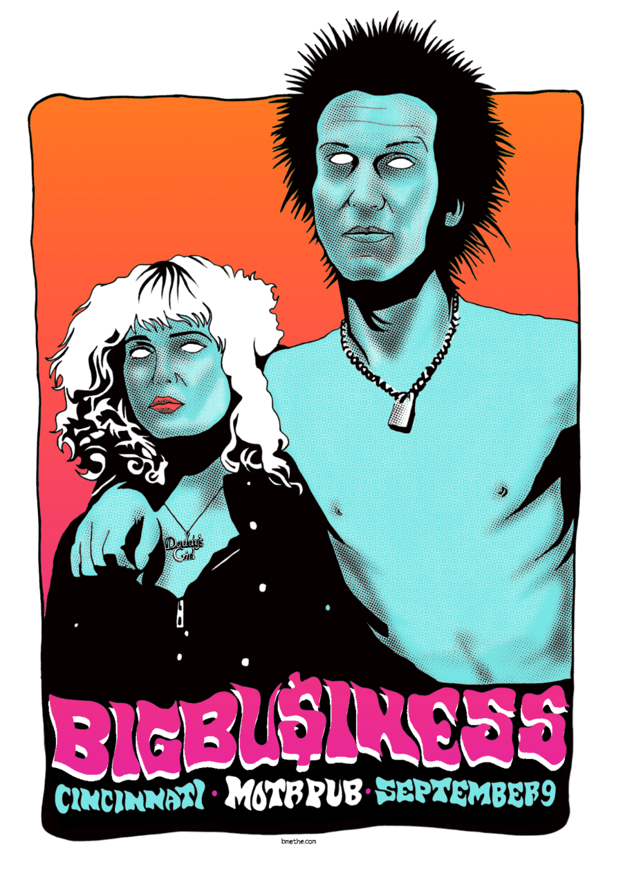 INSIDE THE ROCK POSTER FRAME BLOG Brian Methe Big Business Cincinnati Poster