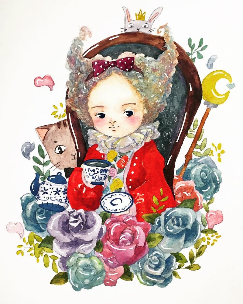 Illustrations by Eunji Jung from South Korea.