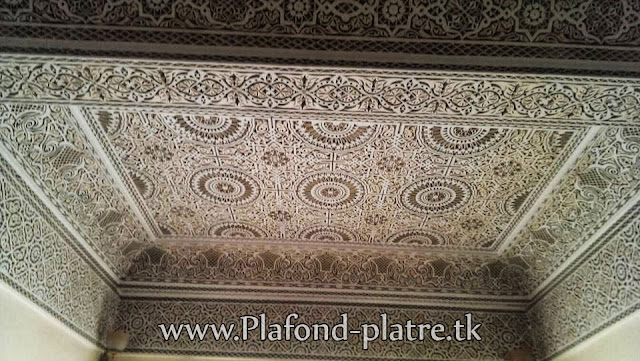 Plafond Marocain sculpté adorable Faux Plafond Platre Design
