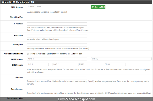 DriveMeca configurando DHCP server en firewall pfSense paso a paso