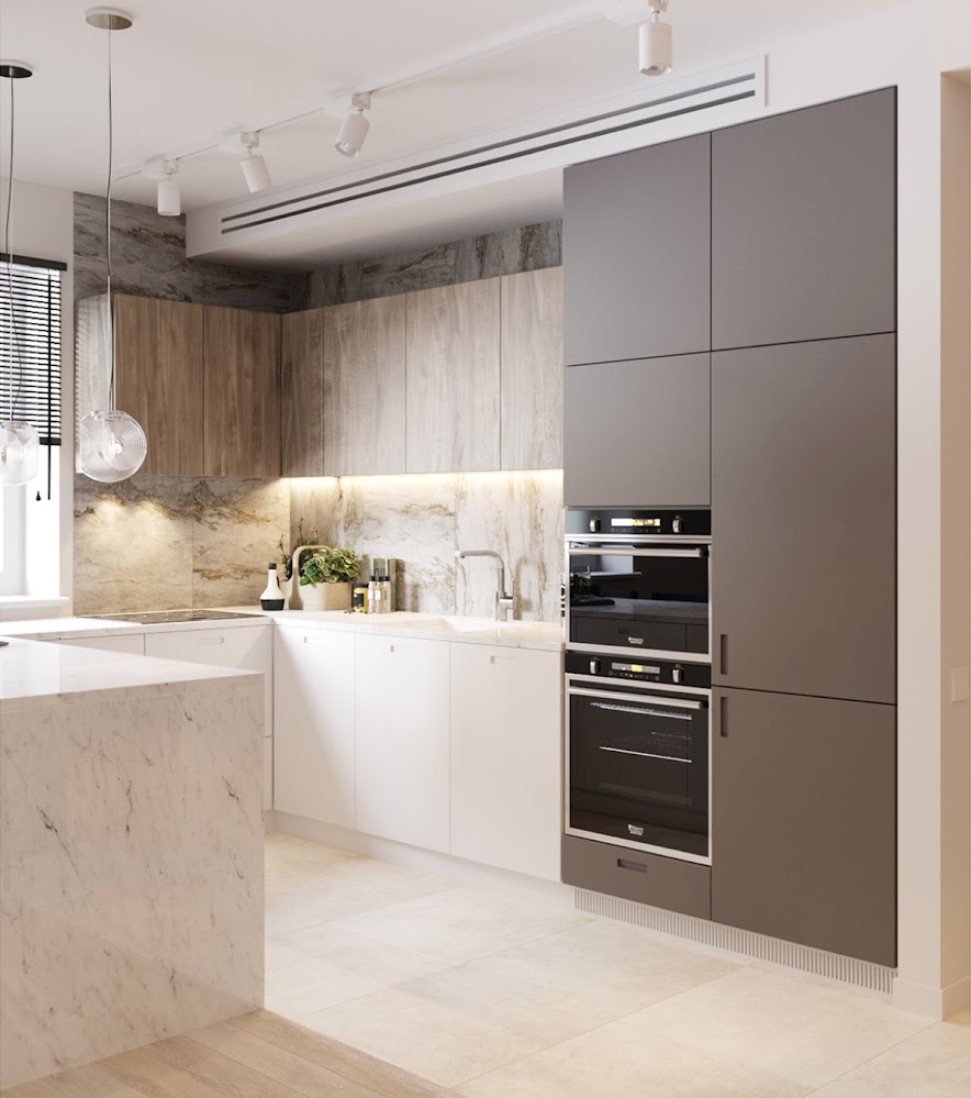 wood-and-grey-white-marble-kitchen