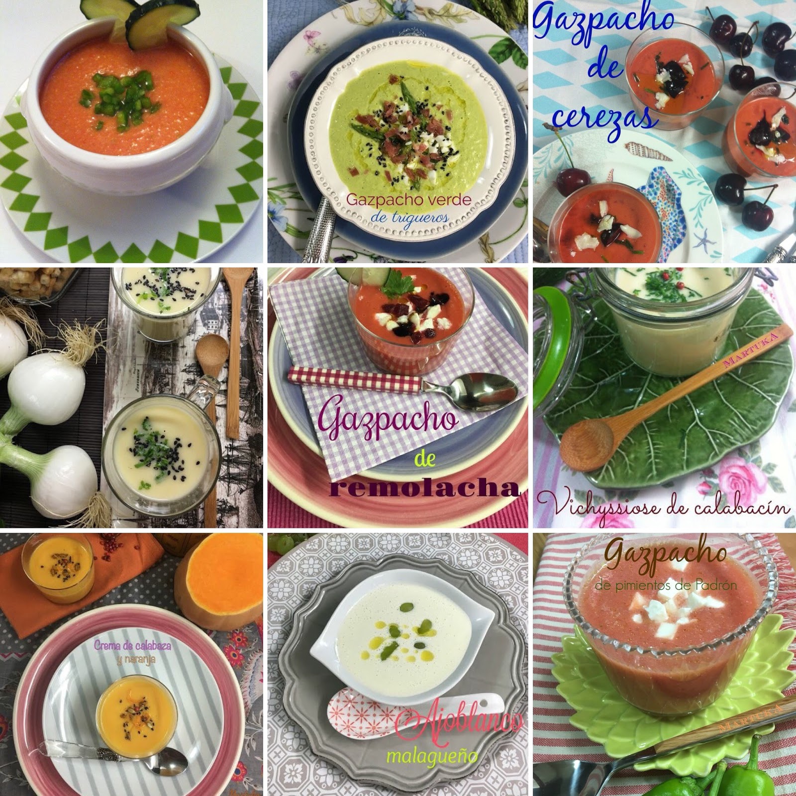 sopas cremas frias para verano