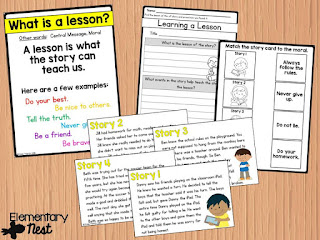 Retelling and Recounting Stories: teaching ideas and activities to help guide teachers when teaching the ELA standards. Includes Retelling and Recounting folktales, fables, myths for first grade, second grade, and third grade. Also includes the central message, lesson, and moral.